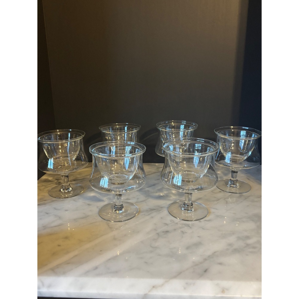Vintage Clear Glass Shrimp Cocktail Servers 2-Piece Iced Appetizer Set of 6